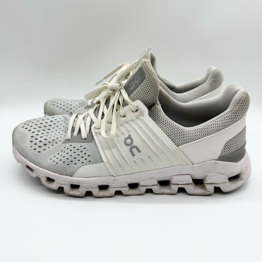ON Womens Cloudswift Running Comfort Sneaker In Glacier White/Grey Size 9 Active - Picture 7 of 11
